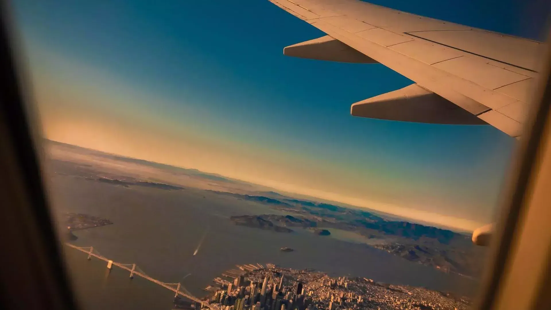 Veduta di San Francisco dall'aereo