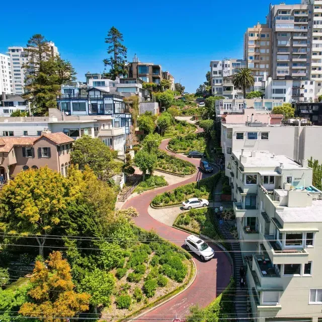 Vue aérienne de la rue Lombard